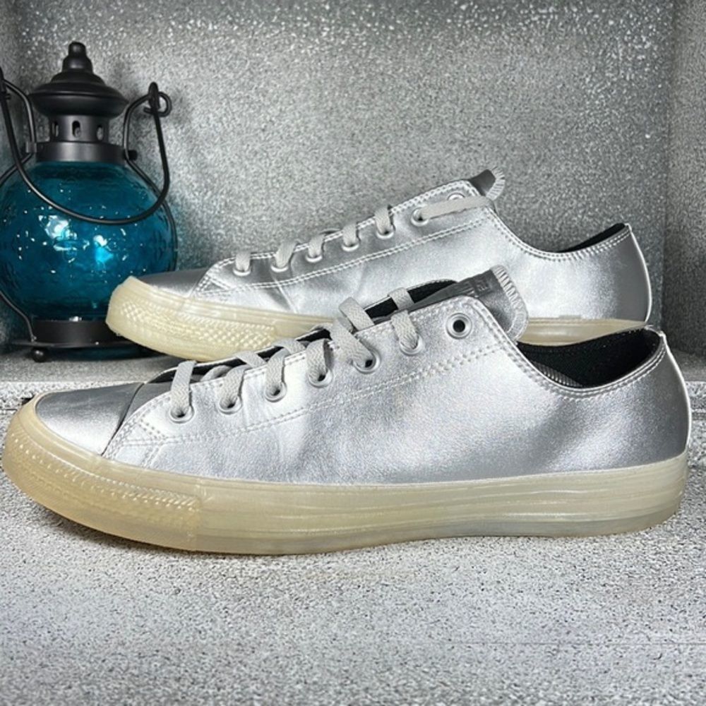 CONVERSE "CHUCK TAYLOR" CTAS OX PURE SILVER Sneakers Shoes Size 13 15